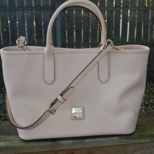 Dooney and Bourke saffiano satchel in pastel pink